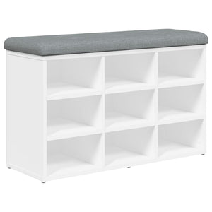Schuhbank Weiß mit Stauraum 82 cm