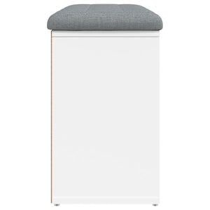 Schuhbank Weiß mit Stauraum 82 cm