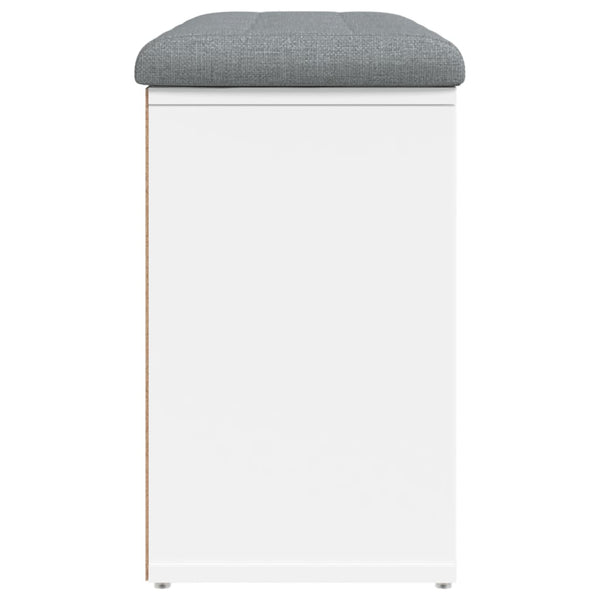 Schuhbank Weiß mit Stauraum 82 cm