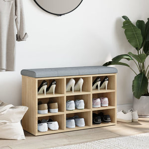 Schuhbank Sonoma Eiche 82x32x50cm