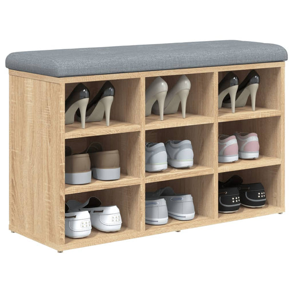 Schuhbank Sonoma Eiche 82x32x50cm