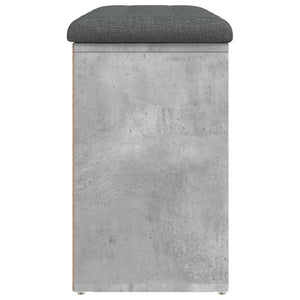 Schuhbank Betongrau mit Stauraum