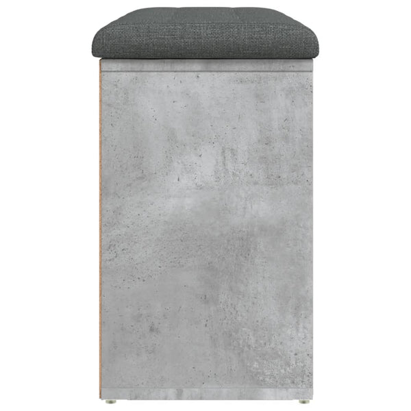 Schuhbank Betongrau mit Stauraum