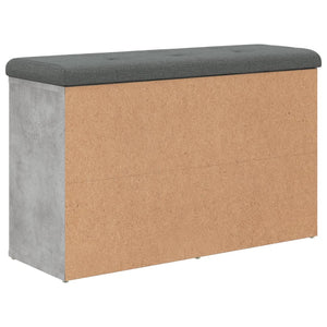 Schuhbank Betongrau mit Stauraum