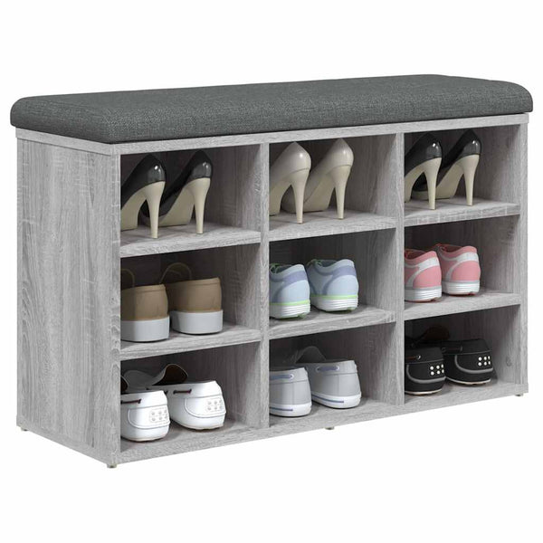 Schuhbank Grau Sonoma 82 cm