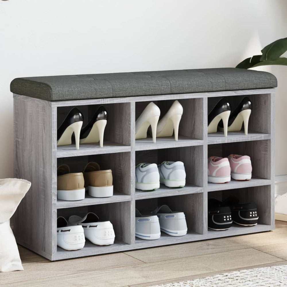 Schuhbank Grau Sonoma 82 cm