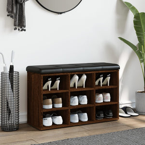 Schuhbank Braun Eichenoptik 82 cm