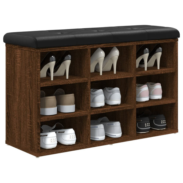 Schuhbank Braun Eichenoptik 82 cm