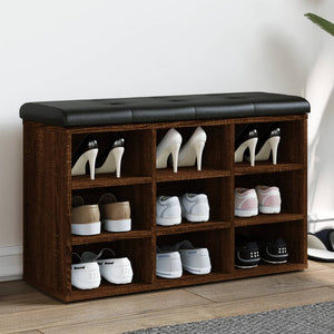 Schuhbank Braun Eichenoptik 82 cm