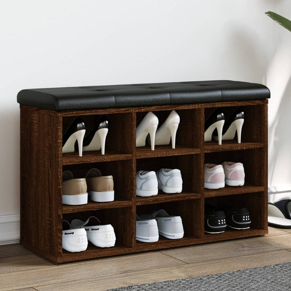 Schuhbank Braun Eichenoptik 82 cm