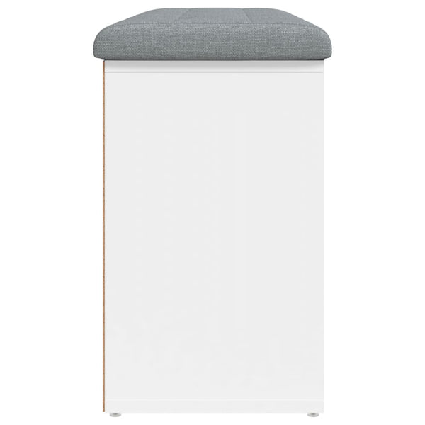 Schuhbank Weiß mit Stauraum 102 cm