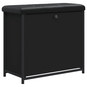 Schuhbank Schwarz mit Klappe 62cm