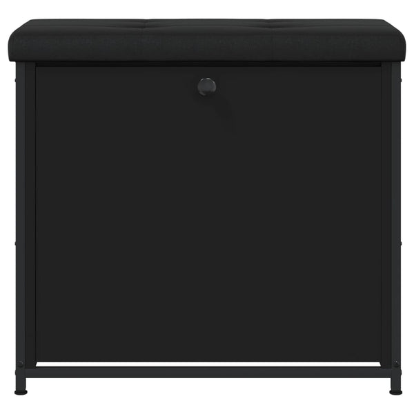 Schuhbank Schwarz mit Klappe 62cm