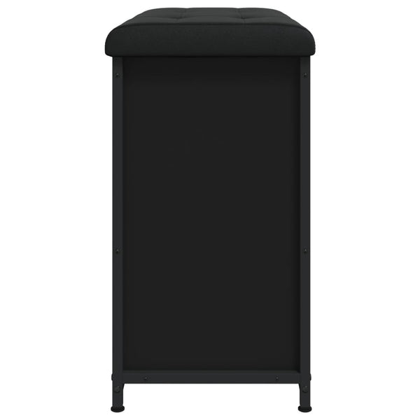 Schuhbank Schwarz mit Klappe 62cm