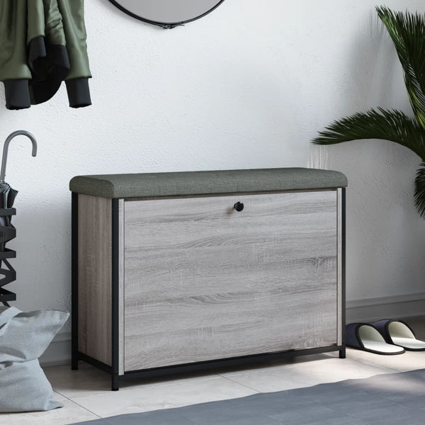 Schuhbank Grau Sonoma mit Stauraum