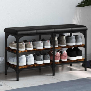 Schuhbank Räuchereiche mit Stauraum