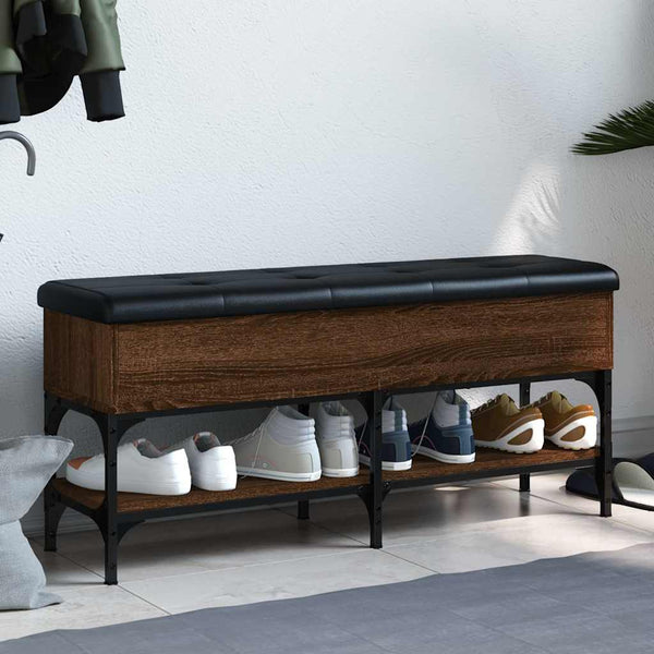 Schuhbank Braun Eichenoptik 102 cm