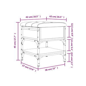 Schuhbank Schwarz 42x42x45 cm