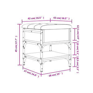 Schuhbank Sonoma Eiche 42x42x45 cm
