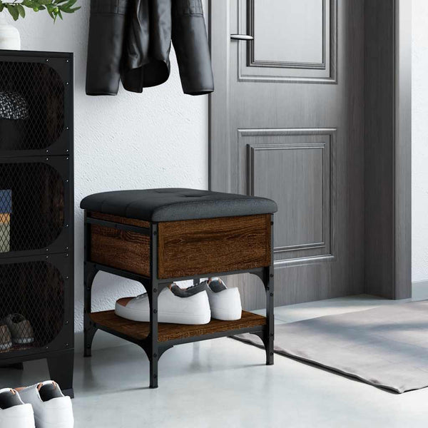 Schuhbank Braun Eichenoptik 42x42x45 cm