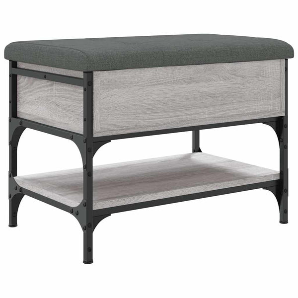 Schuhbank Grau Sonoma 62 cm