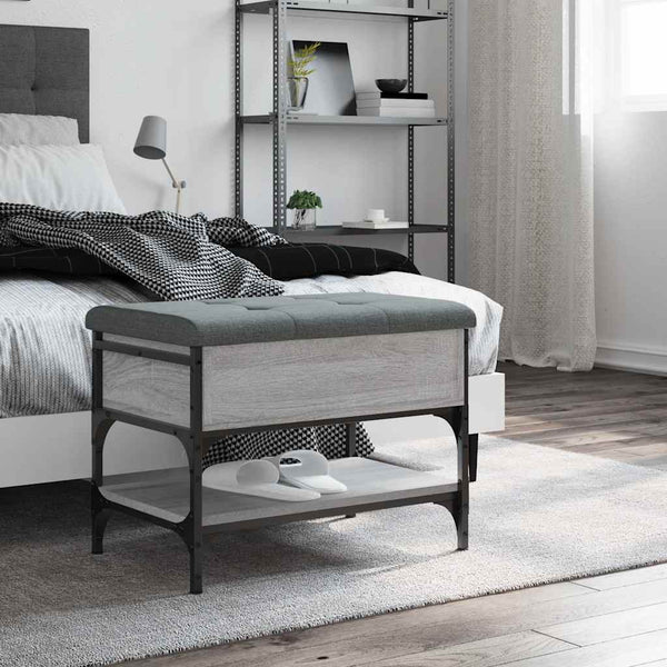 Schuhbank Grau Sonoma 62 cm