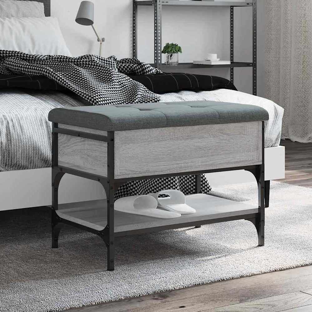 Schuhbank Grau Sonoma 62 cm