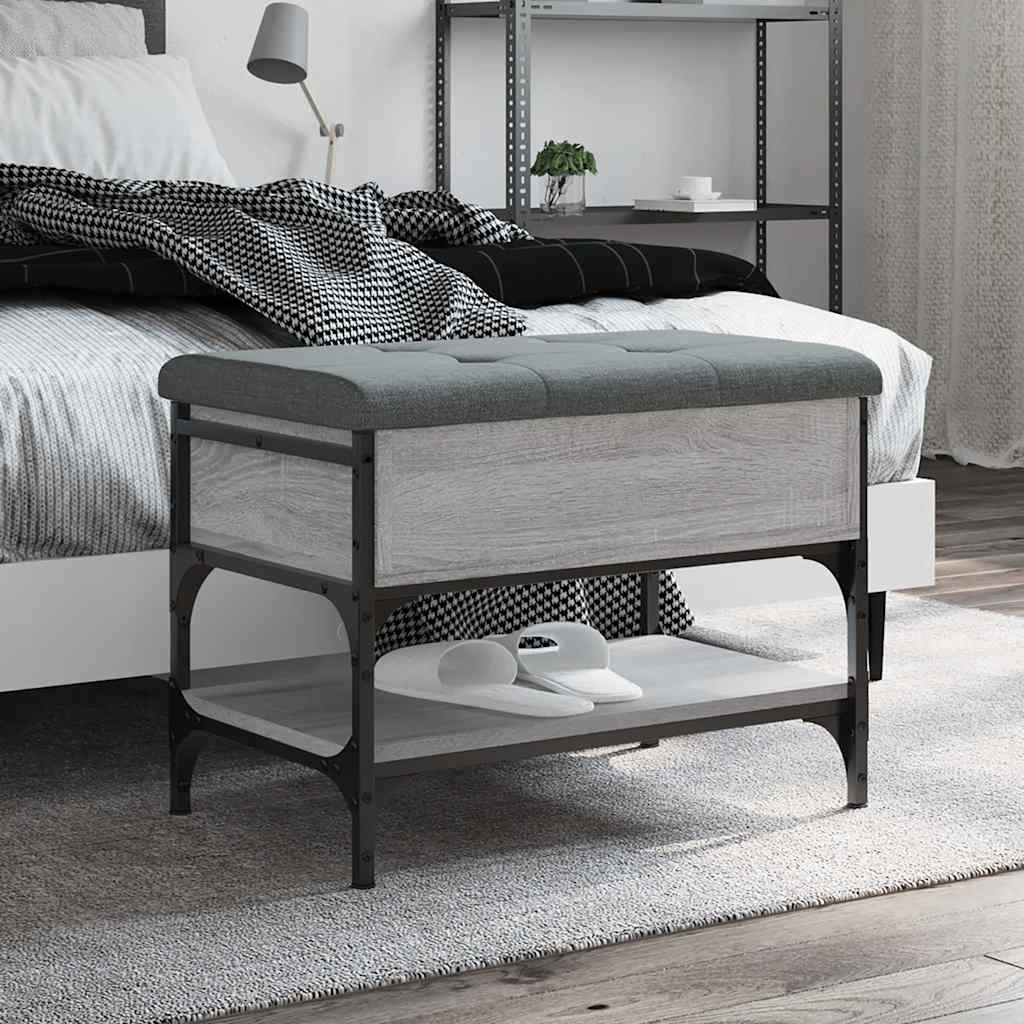 Schuhbank Grau Sonoma 62 cm