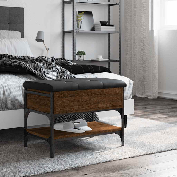 Schuhbank Braun Eichenoptik 62x42x45 cm