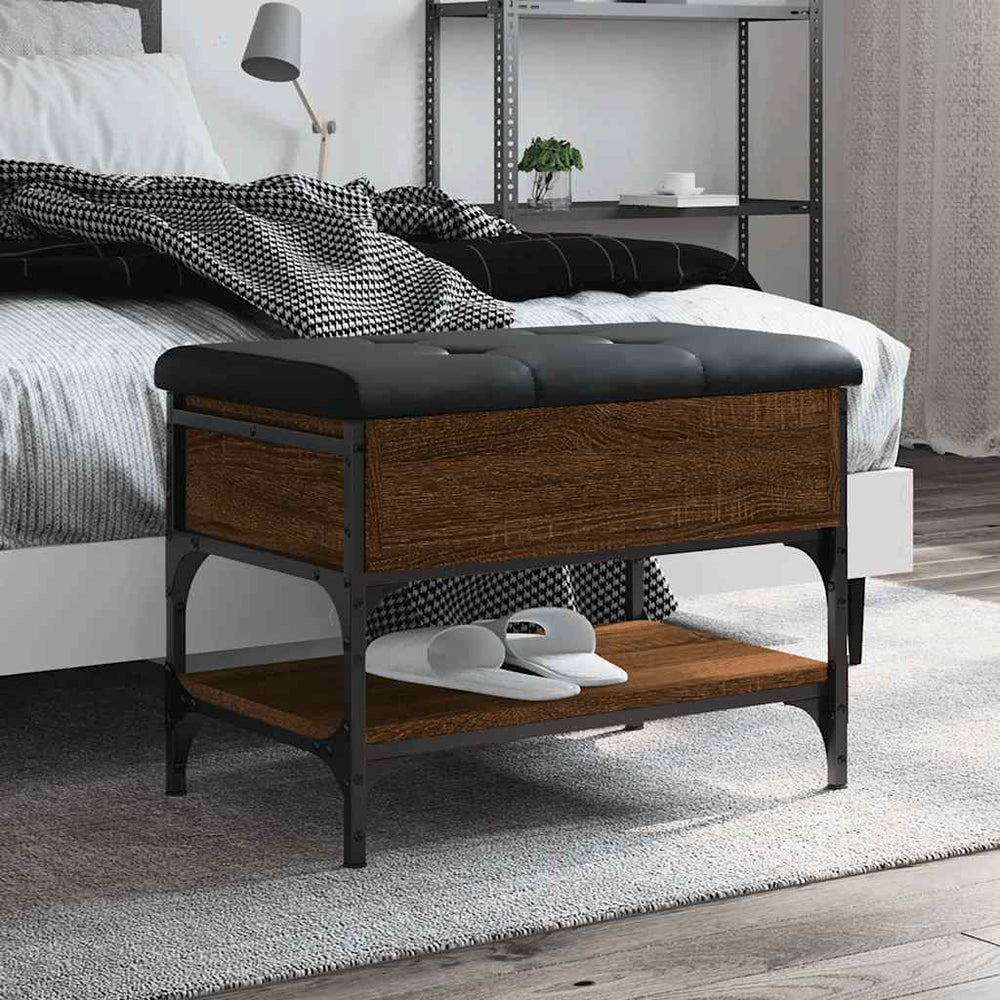 Schuhbank Braun Eichenoptik 62x42x45 cm