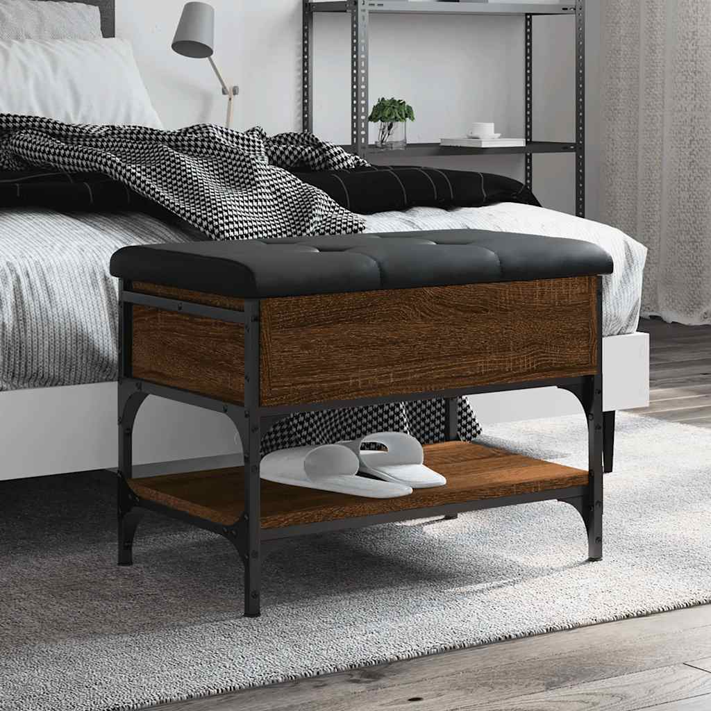Schuhbank Braun Eichenoptik 62x42x45 cm