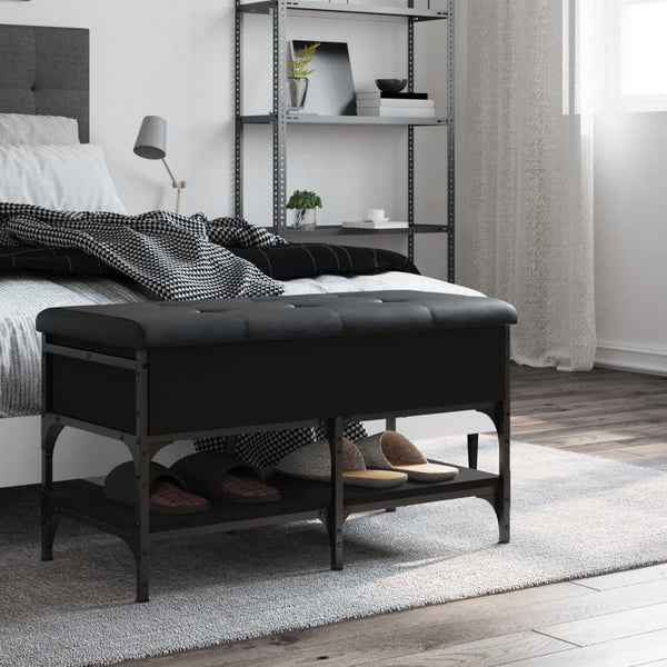 Schuhbank Schwarz 82x42x45 cm