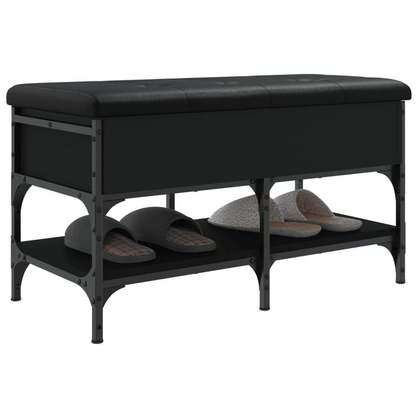 Schuhbank Schwarz 82x42x45 cm