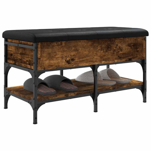 Schuhbank Räuchereiche 82x42x45 cm