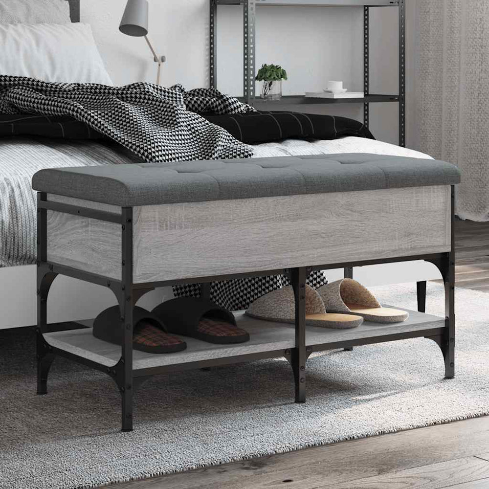 Schuhbank Grau Sonoma 82 cm