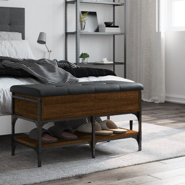 Schuhbank Braun Eichenoptik 82 cm