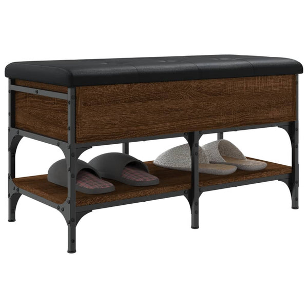 Schuhbank Braun Eichenoptik 82 cm