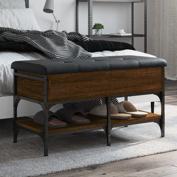 Schuhbank Braun Eichenoptik 82 cm