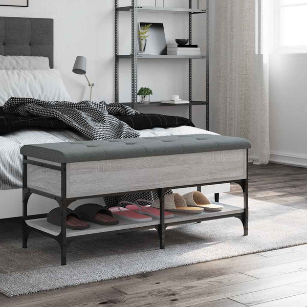 Schuhbank Grau Sonoma 102 cm