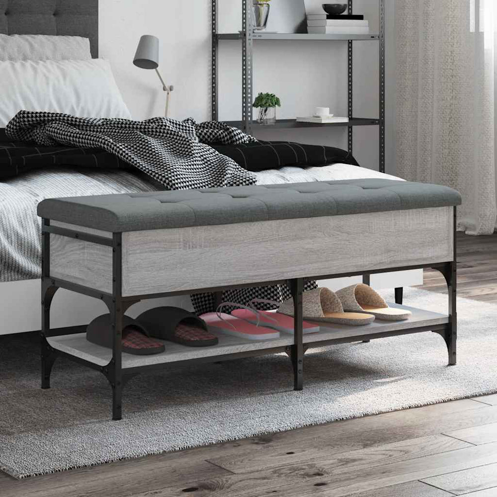 Schuhbank Grau Sonoma 102 cm