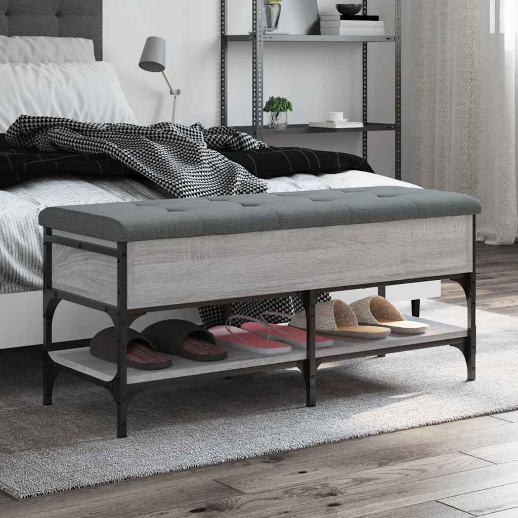Schuhbank Grau Sonoma 102 cm