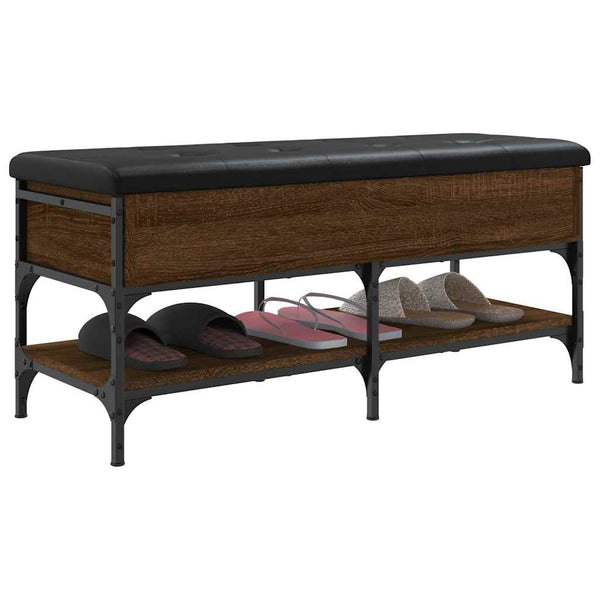 Schuhbank Braun Eichen-Optik 102 cm