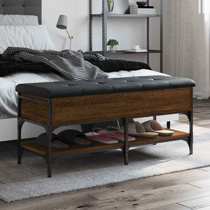Schuhbank Braun Eichen-Optik 102 cm