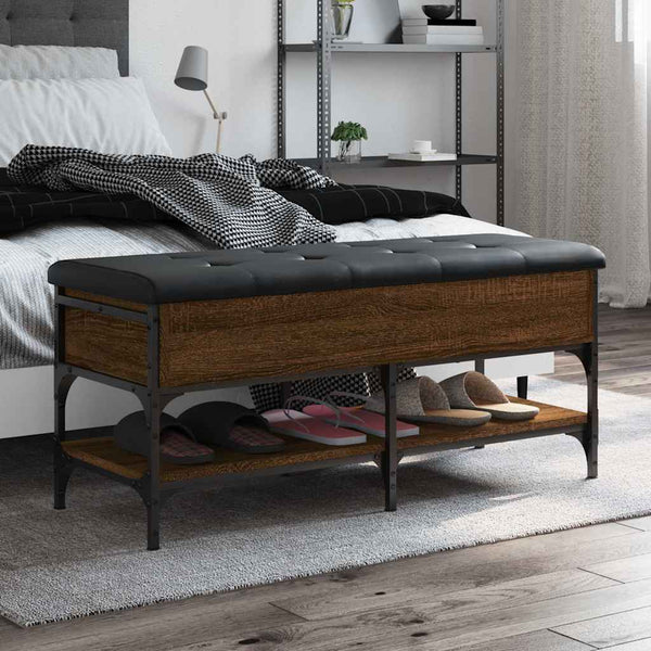 Schuhbank Braun Eichen-Optik 102 cm