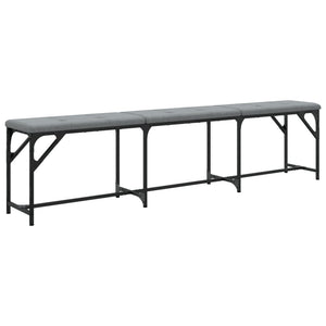 Hellgraue Essbank 186 cm mit Stahlgestell