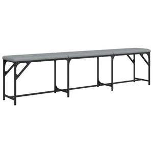 Hellgraue Essbank 186 cm mit Stahlgestell