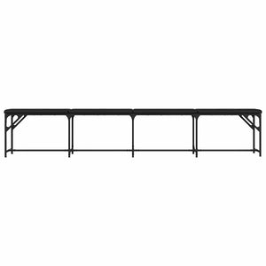 Schwarze Essbank 248 cm mit Kunstleder