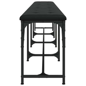 Schwarze Essbank 248 cm mit Kunstleder