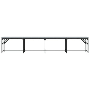 Hellgraue Essbank 248 cm mit Stahlgestell