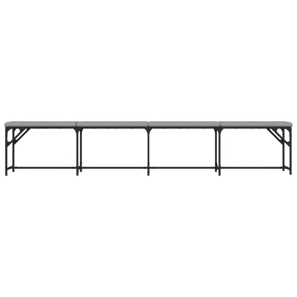 Hellgraue Essbank 248 cm mit Stahlgestell